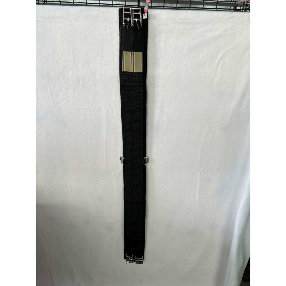 English Horse Girth 44 Inch Black Nylon Neoprene Roller Buckle